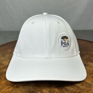 PGA Hat Oak Hill 2023 Ahead Mid Fit Strap Back White Baseball Cap